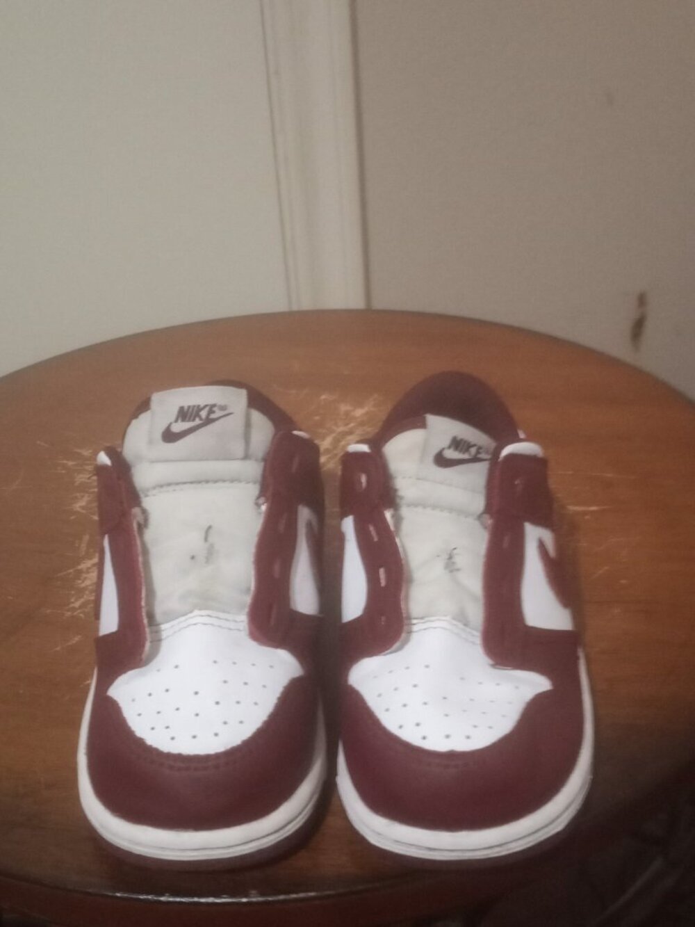 Nike Dunk Low White Redwood TD Toddler FB9107-115 8C Retro Authentic Sneakers - Picture 5 of 13